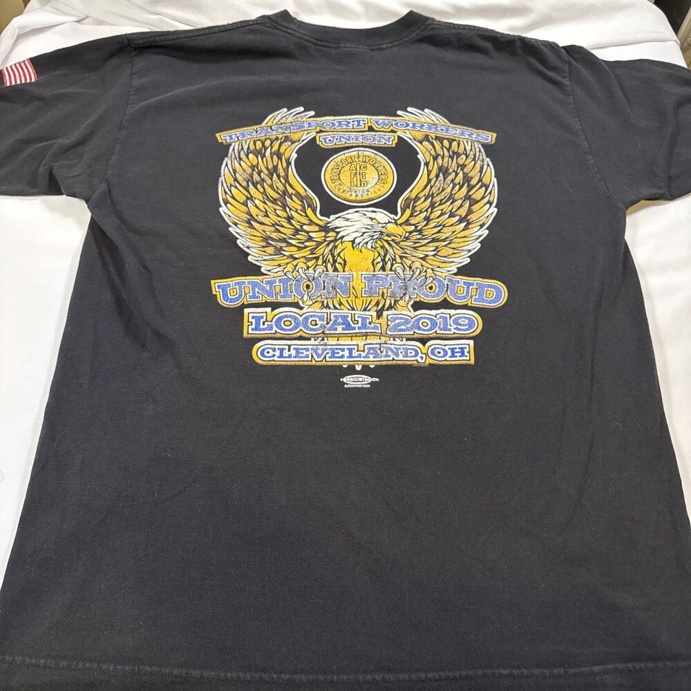 Transport Workers AFL CIOUnion T Shirt  USA UNION Made Size XL Cleveland